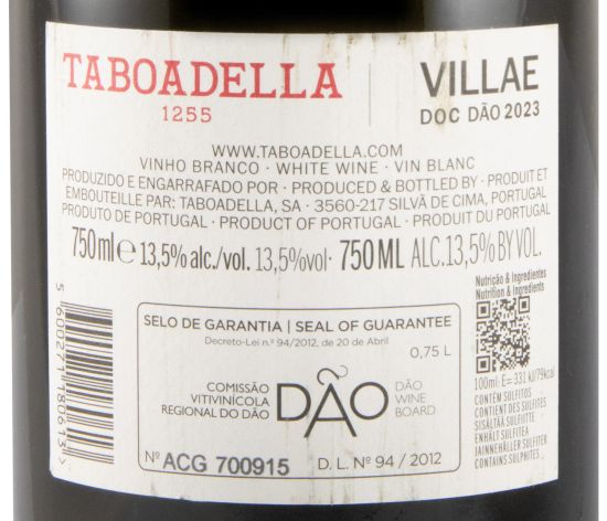 2023 Taboadella Villae white