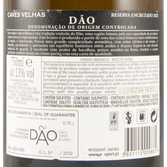 2022 Caves Velhas Encruzado Reserva white (damaged label)
