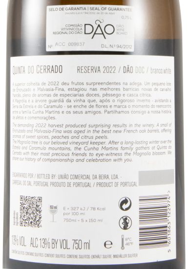 2022 Quinta do Cerrado Reserva white
