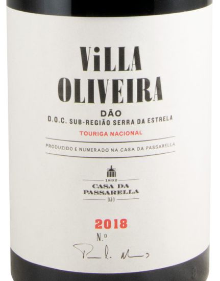 2018 Casa da Passarella Villa Oliveira Touriga Nacional tinto