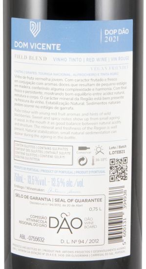 2021 Dom Vicente Field Blend tinto