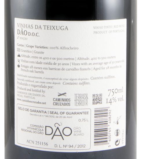2021 Vinhas da Teixuga 2ª Edição tinto (rótulo danificado)