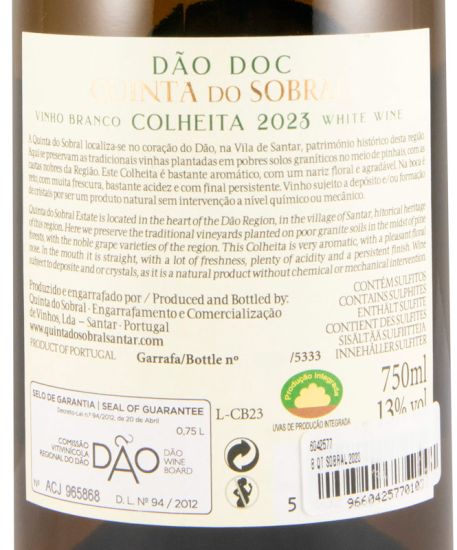 2023 Quinta do Sobral white