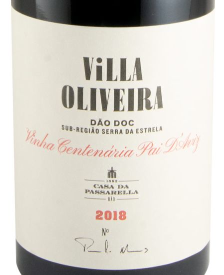 2018 Casa da Passarella Villa Oliveira Vinha Centenária Pai d'Aviz tinto