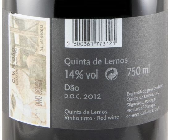2012 Quinta de Lemos Touriga Nacional tinto