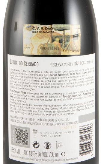 2020 Quinta do Cerrado Reserva red