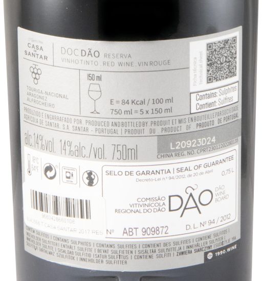 2017 Casa de Santar Reserva red
