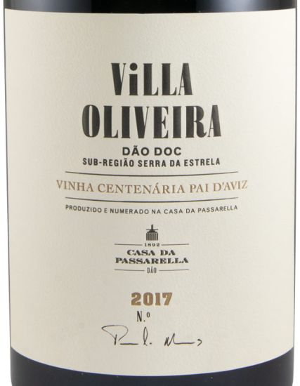 2017 Casa da Passarella Villa Oliveira Vinha Centenária Pai d'Aviz red 1.5L