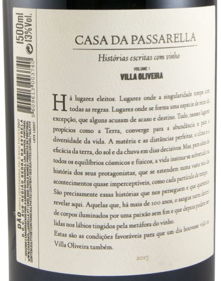 2017 Casa da Passarella Villa Oliveira Vinha Centenária Pai d'Aviz red 1.5L