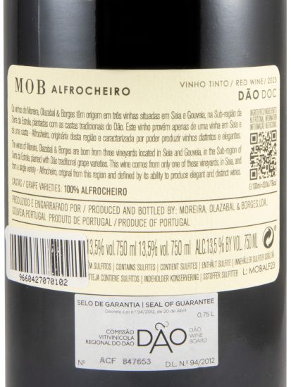 2023 Moreira, Olazabal & Borges MOB Alfrocheiro tinto