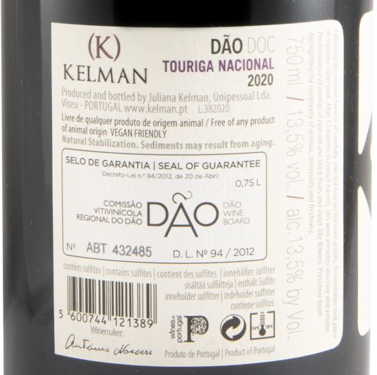 2020 Kelman Touriga Nacional tinto