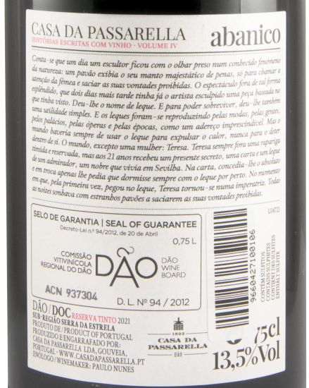 2021 Casa da Passarella Abanico Reserva red