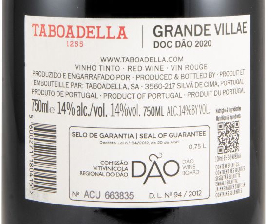 2020 Taboadella Grande Villae tinto