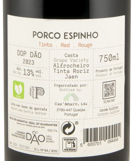 2023 Porco Espinho tinto