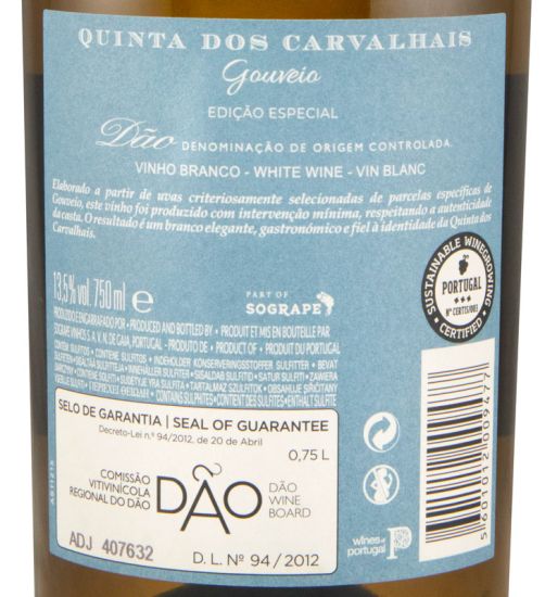 2023 Quinta dos Carvalhais Gouveio Edição Especial branco