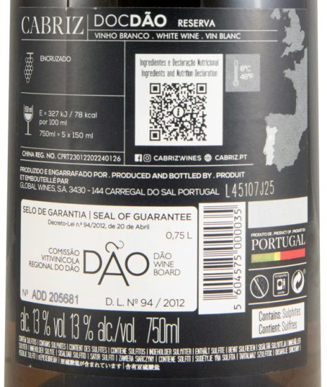 2024 Cabriz Reserva Encruzado white