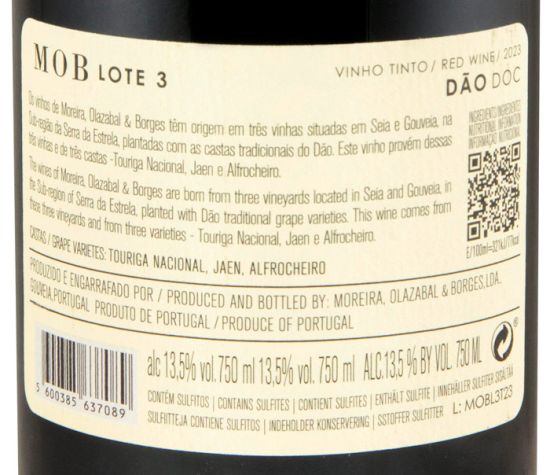 2023 Moreira, Olazabal & Borges MOB Lote 3 tinto