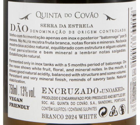 2024 Quinta do Covão Encruzado Unoaked branco