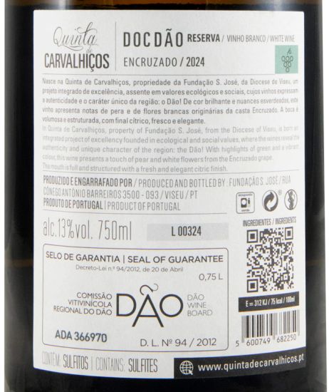 2024 Quinta de Carvalhiços Encruzado Reserva white