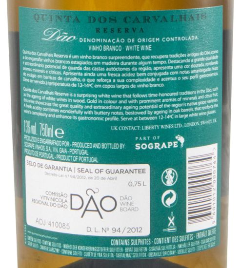 2022 Quinta dos Carvalhais Reserva branco