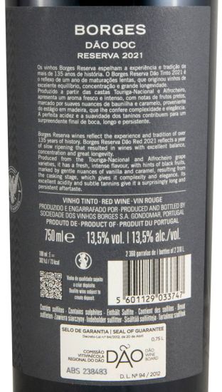 2021 Borges Dão Reserva red