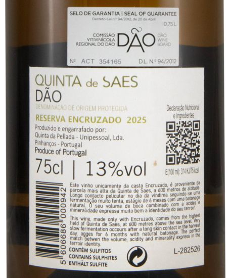 2025 Quinta de Saes Encruzado Reserva branco