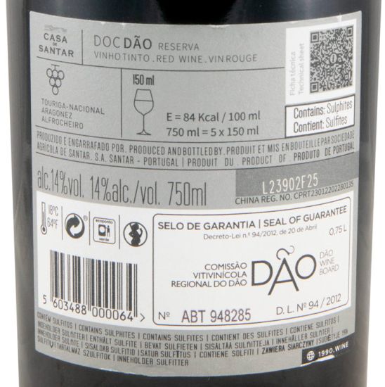 2021 Casa de Santar Reserva tinto