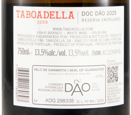 2025 Taboadella Encruzado Reserva white