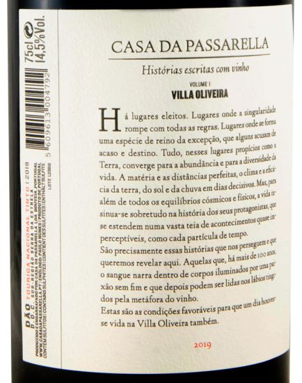 2019 Casa da Passarella Villa Oliveira red