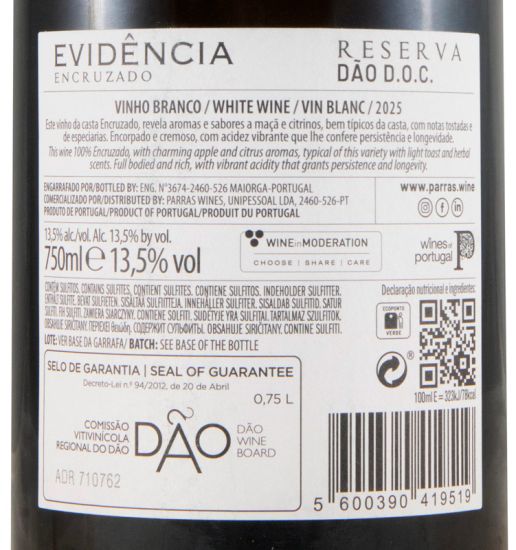 2025 Evidência Encruzado Reserva white