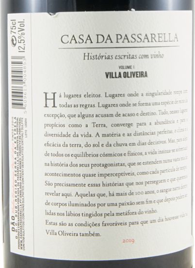 2019 Casa da Passarella Villa Oliveira Vinha Centenária Pai d'Aviz tinto