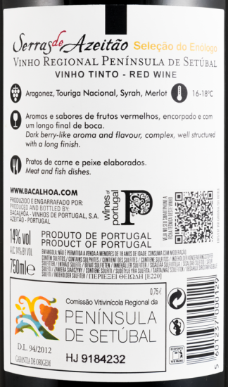 2014 Serras de Azeitão tinto