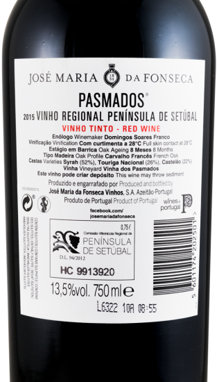2015 José Maria da Fonseca Pasmados red