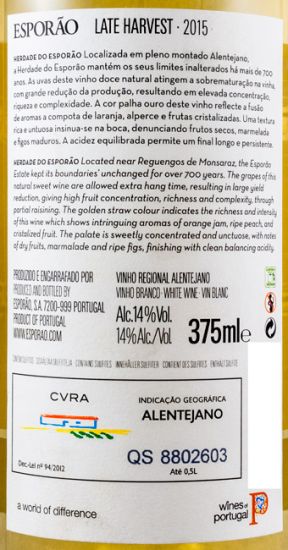 2015 Esporão Colheita Tardia branco 37,5cl