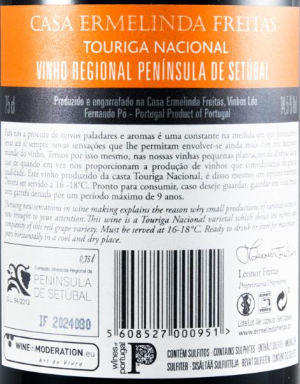 2015 Casa Ermelinda Freitas Touriga Nacional Reserva red