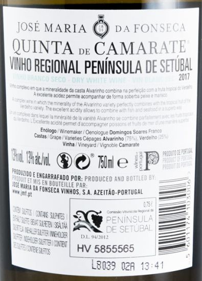 2017 José Maria da Fonseca Quinta de Camarate Seco white