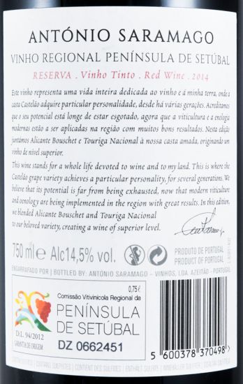 2014 António Saramago Reserva red
