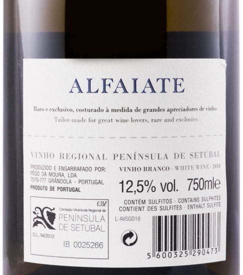 2018 Herdade do Portocarro Alfaiate branco