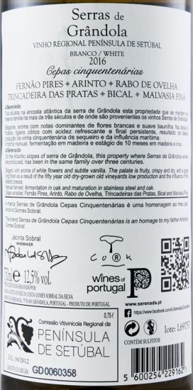 2016 Serras de Grândola Cepas Cinquentenárias white