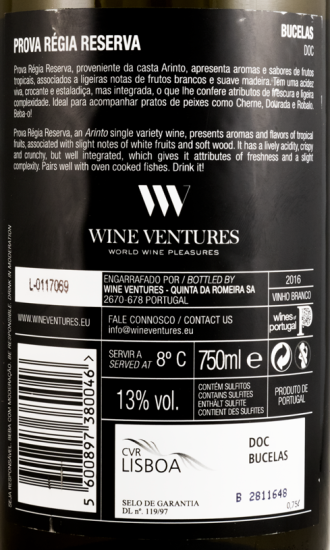 2016 Prova Régia Reserva branco