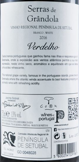 2016 Serras de Grândola Verdelho branco
