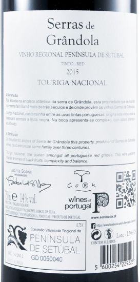 2015 Serras de Grândola Touriga Nacional red