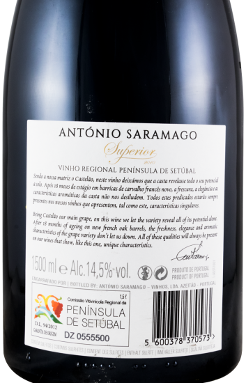 2010 António Saramago Superior red 1.5L