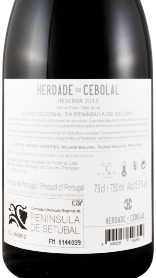 2013 Herdade do Cebolal Reserva red