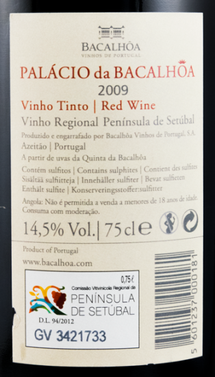 2009 Palácio da Bacalhôa red