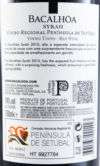 2015 Bacalhôa Syrah red