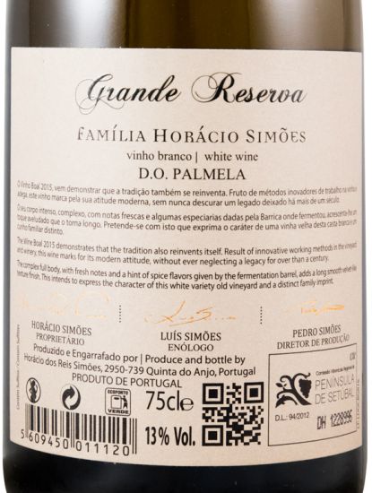 2016 Horácio Simões Boal Grande Reserva white