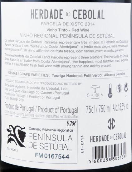 2014 Herdade do Cebolal Xisto red