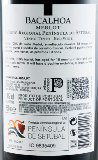 2015 Bacalhôa Merlot red