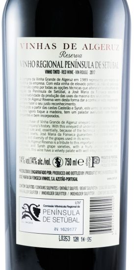 2017 José Maria da Fonseca Vinhas de Algeruz tinto